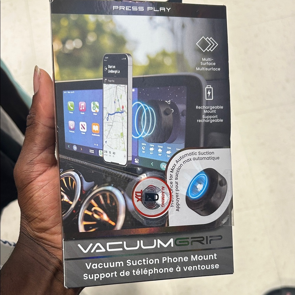 VacuumGrip Phone Mount - Black